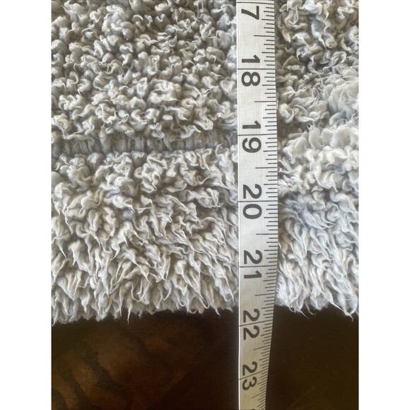 ivory ella sherpa 1/4 zip grey pullover sweatshirt women's medium - Picture 12 of 12